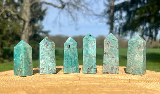 Amazonite w Smoky Quartz Towers